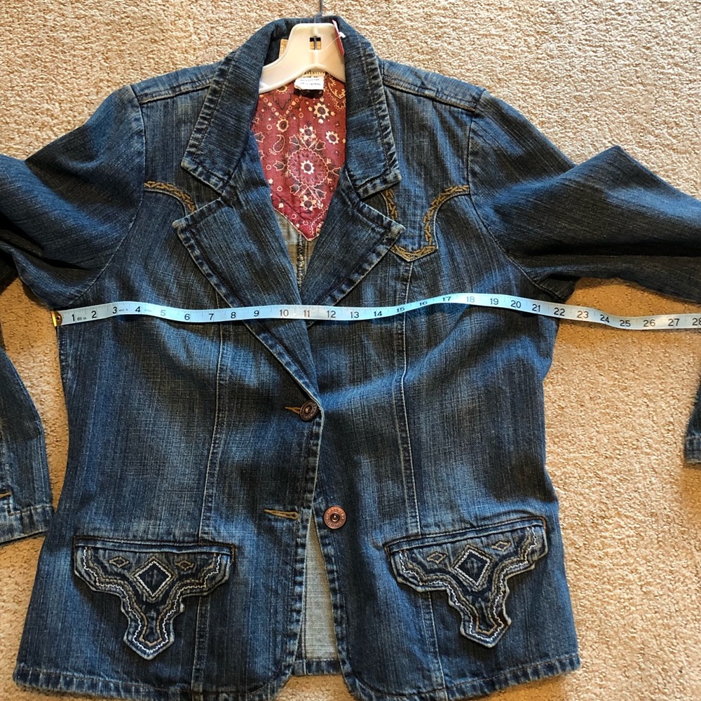 JACKET Vtg Z Cavaricci Denim Jacket - Picture 1 of 4